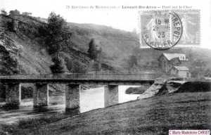 Le vieux pont emporté par la crue de 1940